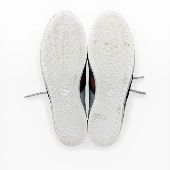 Gucci Silver Glitter Sneakers with Red and Blue Stripes Size 37 - Picture 6 of 11